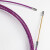 穿线器电工穿管器钢丝扁头大孔引线器纯弹簧管道拉线穿线神器 20米紫色扁头