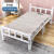 JPHZNB适用于钢丝床可折叠式双人单人90宽的单人床小床经济型80公分cm便 银灰方管-加厚架体床板120C