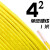 国标阻燃BV1.5 2.5 4 6平方单股铜芯单塑家装家用零剪 单皮硬线4平方（1米）黄色