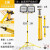 定做工地加班工作灯工业用临时施工灯照明夜间投光工程灯超亮led 3米伸缩大支架单头