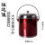 不锈钢茶水桶茶渣桶排水桶茶叶垃圾桶带盖无盖功夫茶具配件大小号 12L大号高贵红 (送排水管)
