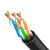 创优捷 超五类成品网线C5L-2m 非屏蔽百兆CAT5e网线 宽带连接跳线黑色2米