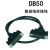 适配3排50DB50中继端子台免焊转接板公母头模组架伺 DB50数据线_母对母_长度3米