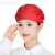 棉厨师帽女可调节厨房做饭防油烟餐厅工作帽防掉发卫生护士帽子 (纯红色)韩版