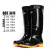 回力 雨鞋防护塑胶雨鞋807高筒中筒防水防滑耐磨水靴 黑色-高筒 44码