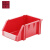 工创优品 零件盒组合式塑料加厚斜口收纳物料零散螺丝盒仓储货架盒R5红色 160*100*70mm