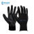 Raxwell 涤纶针织丁腈工作手套 掌浸 黑色 M码 12副/袋 （单位：袋）RSG2461