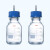 希万辉 实验室补料瓶 发酵罐通孔试剂加料瓶  不锈钢瓶盖补液瓶 蓝盖玻璃瓶单通双通 小号单通（2个装） 500ml