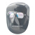 添新焊工防护面具防烤脸电焊面罩新型透气型氩弧焊隔热面罩 BX-6面罩+灰色+透明眼镜+松紧带
