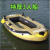 加厚充气船双人水上钓鱼船橡皮划艇折叠冲锋舟便携硬底气垫船 绿色儿童船豪华套餐