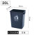 8L10L15L无盖塑料垃圾桶/工业用垃圾筒/学校酒店用垃圾桶 20L无盖灰色33.5*23*35cm