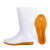 圣驰 牛筋平底防滑耐磨耐酸碱水鞋白色雨鞋中高筒劳保雨靴 平底高筒 42