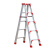 南盼 R 人字梯加厚折叠梯子双侧梯工程梯 铝合金梯子1.5米高红加固加厚款