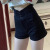 COZOK夏装搭配一整套时尚网红小个子穿搭多巴胺炸街显瘦短裤两装女 [单件]黑色牛仔短 S
