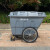 少屿400L环卫垃圾车保洁手推车大号户外塑料带盖垃圾桶物 400L灰色全新料加厚 实心橡胶大轮