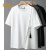 ZBYZ高端品牌新中式国风重磅短袖T恤男士夏季新款国潮小众设计感上衣 白色（开叉款） L（130-150斤）