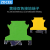 ZDCEE UK黄绿双色接地端子排USLKG2.5 UK2.5B导轨配件PE端子 2.5 USLKG2.5 10片
