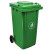 pocatwer  绿色240L 加厚户外桶 商用大号物业环卫翻盖垃圾桶 