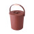 蓓尔蓝 FW1279 茶渣桶 办公室过滤桶塑料茶水桶 废茶滤茶桶 圆形棕色单桶