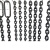 剑营 吊装G80锰钢起重链条吊索具链子手拉葫芦铁链条1吨锚链 4mm锰钢链条单吊承重0.5吨 