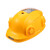 hT国标太阳能风扇安全帽带APP蓝牙AI智能语音工地降温头盔 双风扇黄色13000蓝牙双空调APP