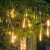 亿兆美 流星雨led灯太阳能户外LED防水彩灯闪灯串灯挂树上春节工程亮化装饰流水瀑布灯 暖色 80厘米8根装