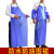 今么 蓝色防水纯PVC防油耐酸碱耐低温围裙普通20丝110*80cm