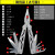 适用于420折叠多功能钳子便携户外小刀钳不锈钢组合多用工具钳刀 钢本色简约版(大号钳)