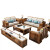 桔祥木新中式沙发客厅大小户型现代简约家用储物冬夏两用全实木沙发组合 1+1+3+茶几(送坐垫)