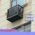 定制定制铝合金百叶窗空调外机保护罩 防雨百叶护栏格栅 白色5匹4面盖板 1200*150*700