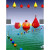 航标浮球水上施工拦截警示浮球消防训练龙舟比赛隔离塑料浮球 浮标-直径70高度110厘米(含长续航太阳能灯)