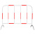 益宙 工地施工市政交通安全隔离栏红白铁马护栏道路公路临时移动围栏 红白铁马1.0*1.5米【28管】
