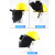 护脸防烤全脸电焊头戴式高空面具防护面罩焊工男士面罩配帽式高空 支架款高空面罩+黄ABS安全帽