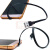 弯头type-c数据线电线USB2.0双弯头充电器宝短线便携通用 AMDOCMST 01m