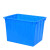加厚塑料大号水箱长方形储水桶养殖装鱼水产箱泡瓷砖塑料桶 50K蓝色 外尺寸：487*343*258mm