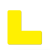 泓瑞沣 黄色角标 线宽20mm  L型  （个）