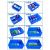 周转箱塑料盒长方形小盒子零件盒五金工具螺丝盒物料配件收纳盒胶 03号 252*180*75mm蓝色