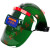 德威狮自动变光电焊面罩头戴式 全脸轻便 真彩变光焊工专用焊帽带安全帽 绿色不变光款