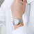 罗西尼(ROSSINI)手表 启迪系列教师节礼物简约石英男士手表双日历罗马时符白盘钢带送男友6355W01G