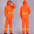 反光分体双层环卫雨衣 路政执勤 成人清洁工劳保防雨套装批发 橘色 XXL
