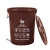 上海垃圾分类垃圾桶大号干垃圾湿垃圾户外圆形咖啡色棕色厨房物业 银灰色160升有盖