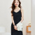 为柔2024夏季新款高级感吊带披肩连衣裙女时尚新中式高级感两件雪纺裙 黑色 M（建议90-115斤）