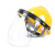 电焊防护罩安全帽面罩焊工防护面罩防烤护全脸焊帽头戴式面具工业品 黄安全帽+支架+茶色屏xy