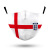 似晨缤纷 世界杯足球冰丝口罩欧洲杯葡萄牙球迷薄款透气防晒防尘面罩可水洗 英国 2个装（可重复使用） 