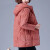 玖卡依棉服女中长款冬季女装新款韩版显瘦加厚棉衣女连帽中年装棉袄潮 皮红色 4XL建议160-180斤