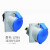 德国霸士BALS工业防水插头3P32A暗装斜座TYP1229 12310 12761 蓝色