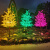 定制ld发光树灯仿真樱花树灯景观户外防水公园庭院草坪装饰圣诞 1米绿色