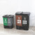 中环力安 垃圾分类垃圾桶带盖大号双桶干湿脚踏商用餐饮公共场合 A 30L蓝红（可回收+有害）