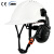 碳纤维色工地安全盔防砸国标安全帽带耳罩男建筑领导劳保 SBD-1P亚红