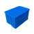 特大号塑料周转箱长方形工业箱子可配盖胶箱储物框大收纳盒加厚筐子零件盒 外经345*240*105 蓝色箱加盖